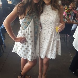 Francesca's open back lace dress